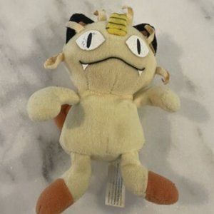 Pokemon Meowth Vintage Plush 6" (1998) Game Freak Hasbro Stuffed Animal